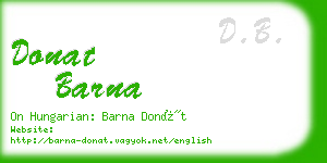 donat barna business card